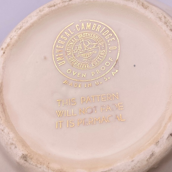 Universal Cambridge Vintage Pitcher Floral Pattern Made in USA EUC - Picture 7 of 9